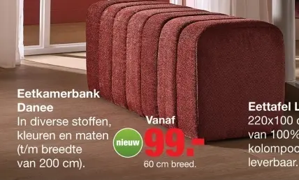 Aanbieding: Eetkamerbank Danee