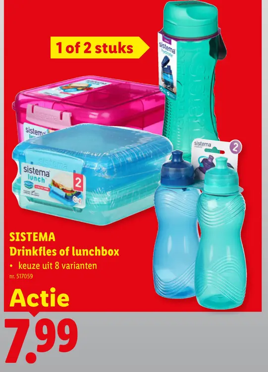 Promotie: Drinkfles of lunchbox