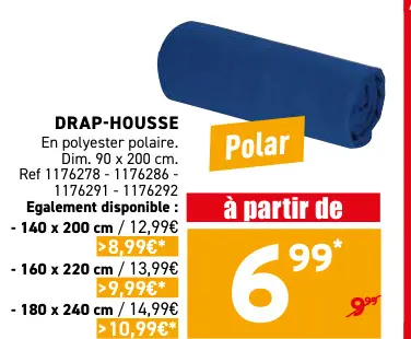 Offre: Drap-housse polar