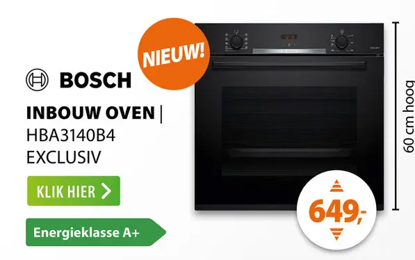 Aanbieding: Inbouw oven hba3140b4