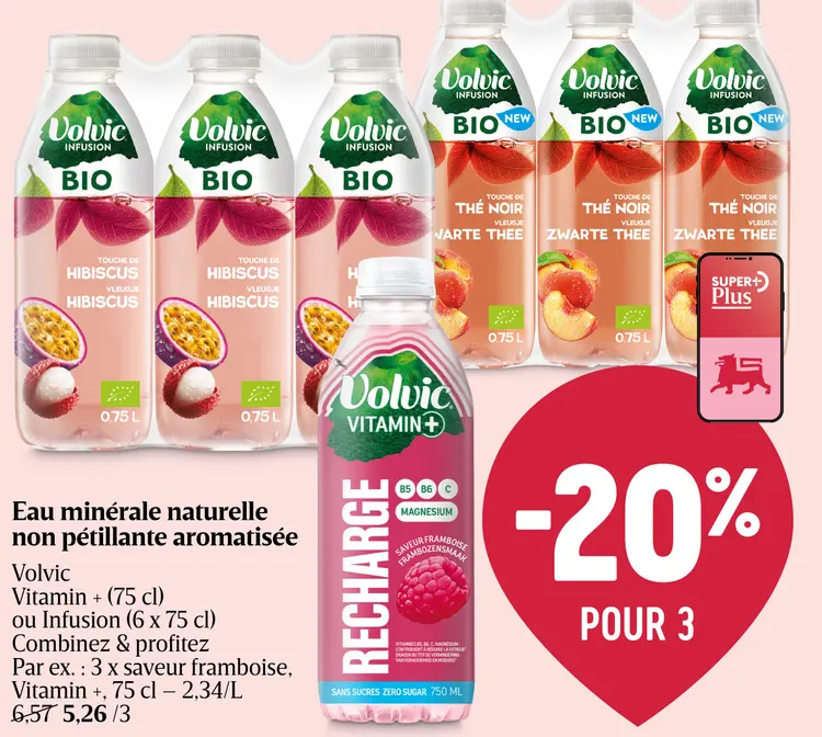 Offre: Eau minérale naturelle non pétillante aromatisée