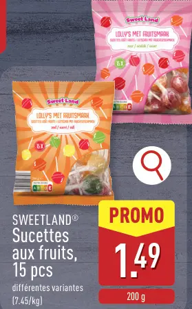 Offre: Sucettes aux fruits