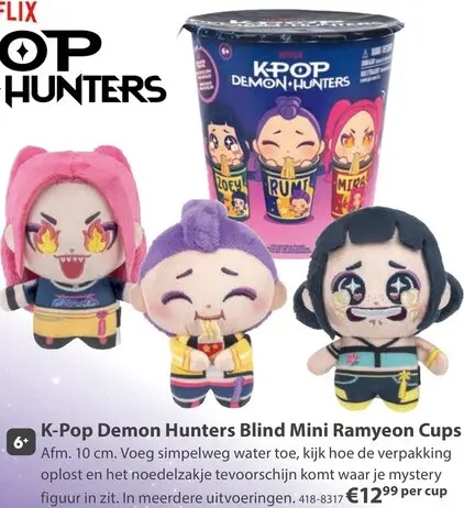 Aanbieding: Netflix K-Pop Demon Hunters Blind Mini Ramyeon Cups
