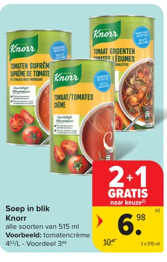 Aanbieding: Soep in blik