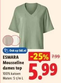 Aanbieding: Mousseline dames top