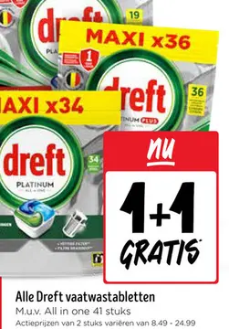 Aanbieding: Alle Dreft vaatwastabletten