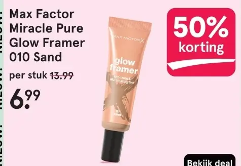 Aanbieding: Miracle Pure Glow Framer 010 Sand