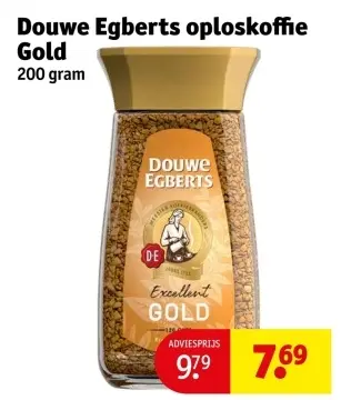 Aanbieding: Douwe Egberts oploskoffie Gold
