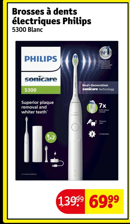 Offre: Brosses à dents électriques Philips 5300 Blanc