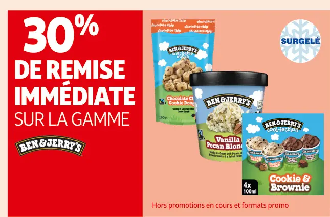 Offre: Ben & Jerry's Ice Cream and Snackable Dough