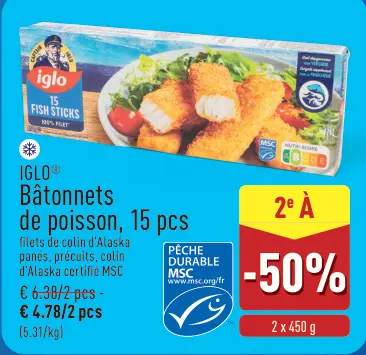 Offre: Bâtonnets de poisson