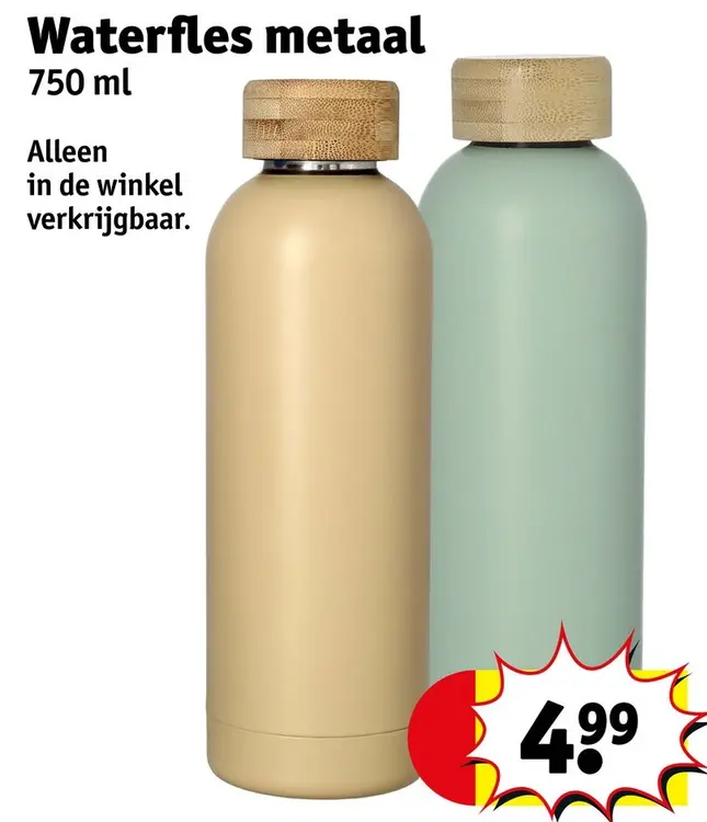Aanbieding: Waterfles metaal