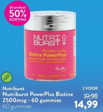 Aanbieding: Nutriburst Nutriburst PowerPlus Biotine