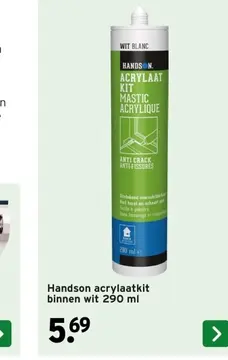 Aanbieding: Handson acrylaatkit binnen wit