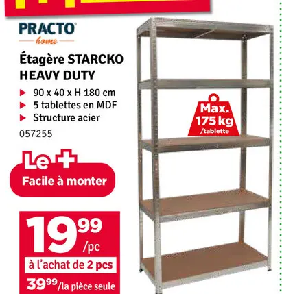 Offre: Étagère STARCKO HEAVY DUTY