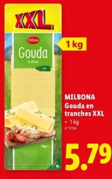 Offre: Gouda en tranches XXL