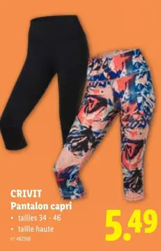 Offre: Pantalon capri