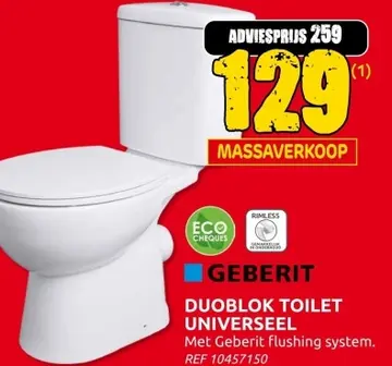 Aanbieding: Duoblok toilet universeel
