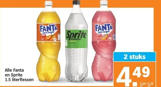 Aanbieding: Fanta en Sprite