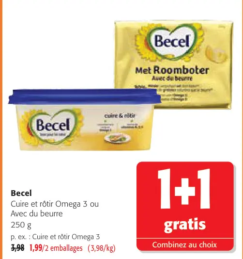 Offre: Cuire et rôtir Omega 3 ou Avec du beurre
