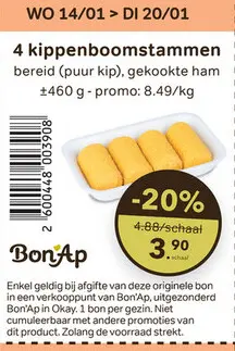 Promotie: 4 kippenboomstammen