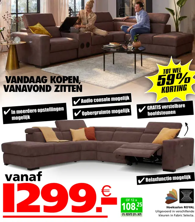 Promotie: Hoeksalon ROYAL