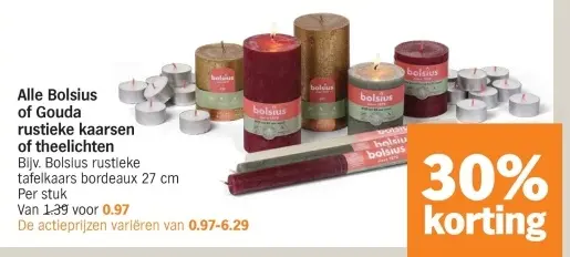 Aanbieding: Rustieke kaarsen of theelichten