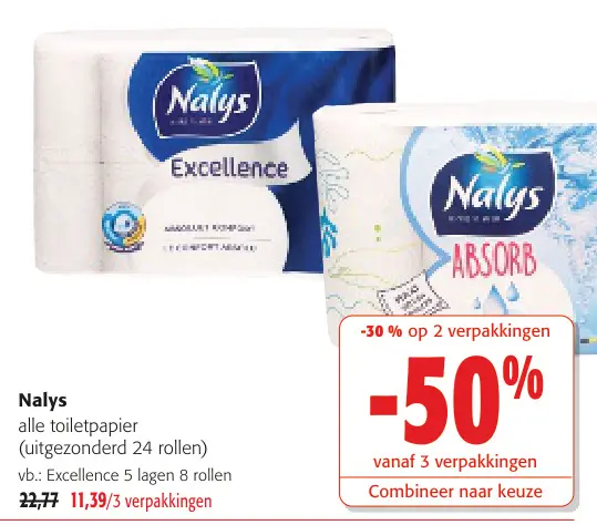 Promotie: Nalys toiletpapier