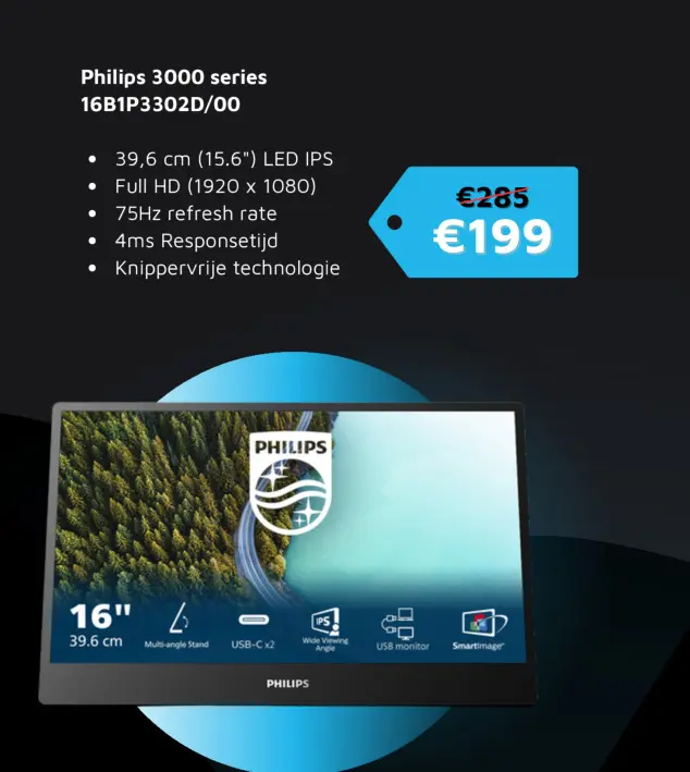 Aanbieding: Philips 3000 series 16B1P3302D/00
