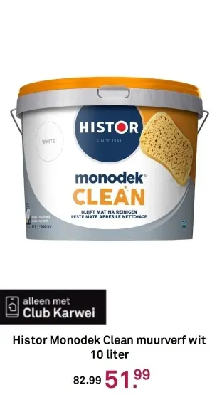 Aanbieding: Monodek Clean muurverf wit