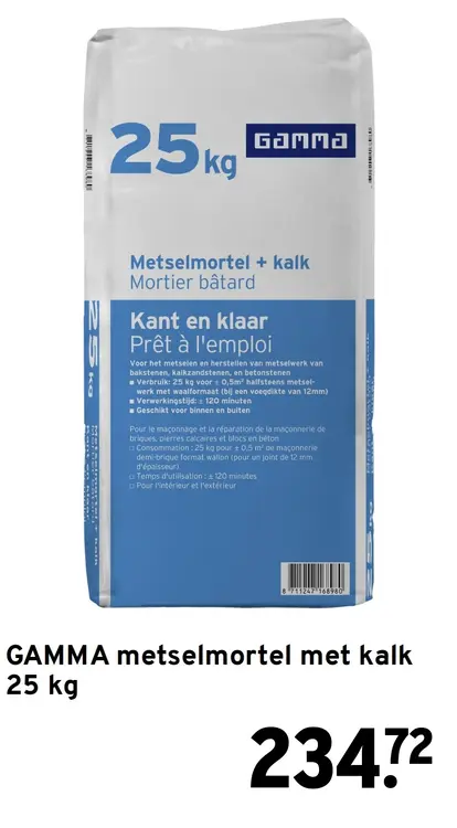 Aanbieding: Metselmortel met kalk