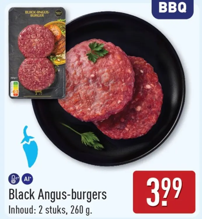 Aanbieding: Black Angus-burgers