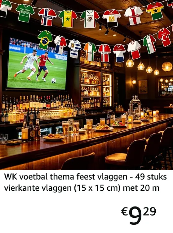 Aanbieding: WK voetbal thema feest vlaggen