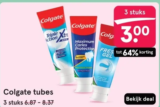 Aanbieding: Colgate tubes