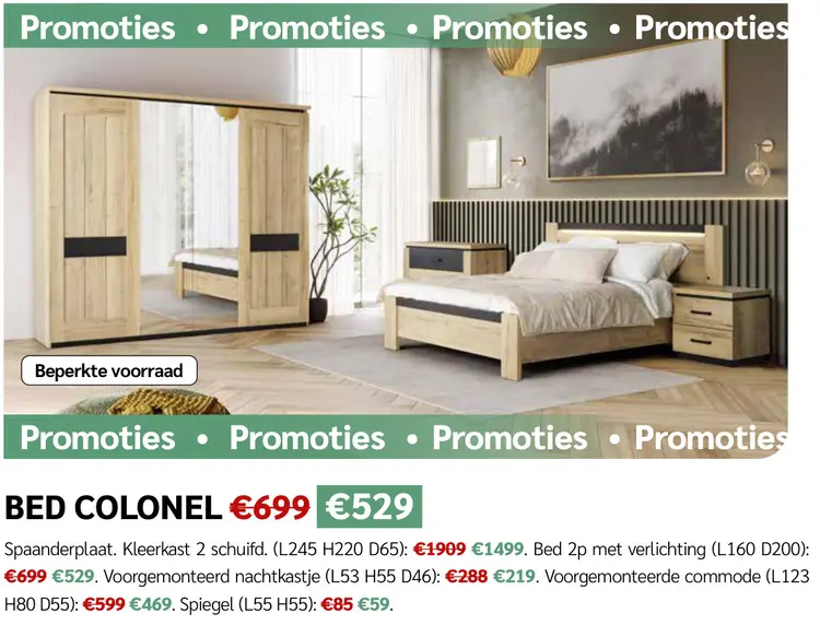 Promotie: Bed colonel