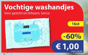 Aanbieding: Vochtige washandjes