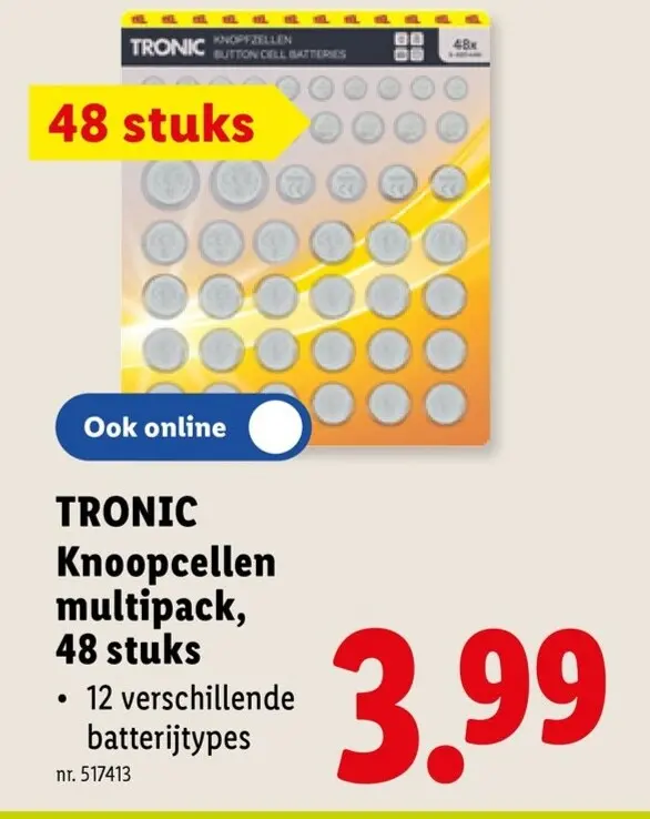 Promotie: Knoopcellen multipack