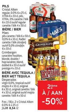 Offre: PILS, BIÈRE OU BIÈRE AVEC TEQUILA / PILS, BIER OF BIER MET TEQUILA