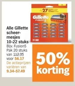 Aanbieding: Gillette scheermesjes