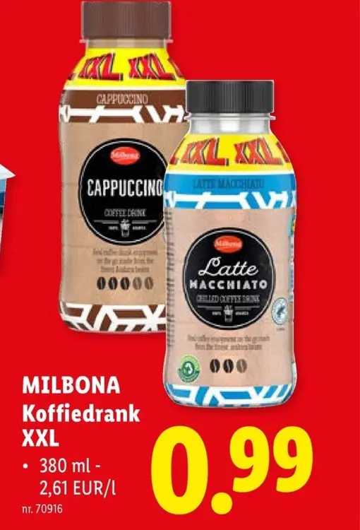 Promotie: MILBONA Koffiedrank XXL