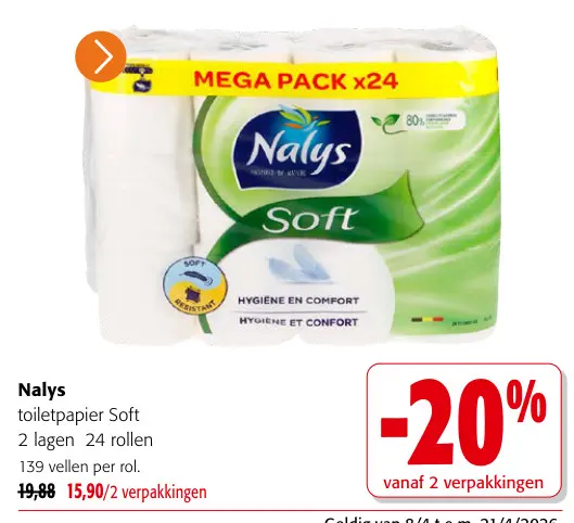Promotie: toiletpapier Soft