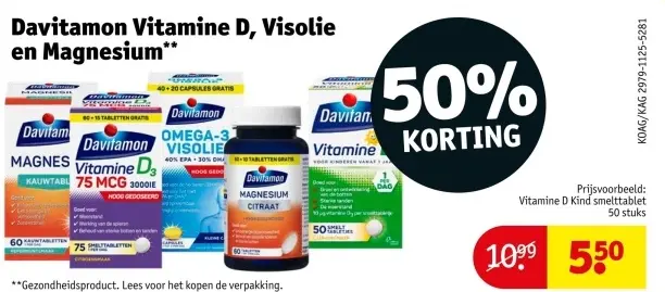 Aanbieding: Vitamine D, Visolie en Magnesium