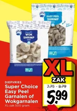 Aanbieding: Super Choice Easy Peel Garnalen of Wokgarnale