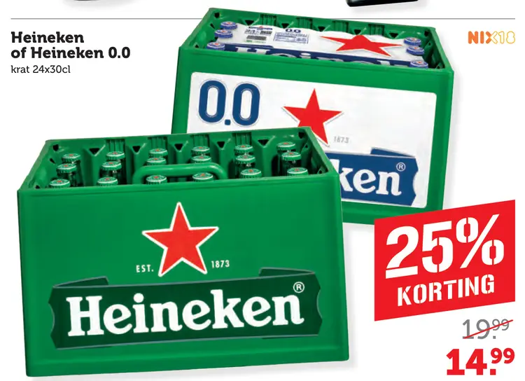 Aanbieding: Heineken of Heineken 0.0