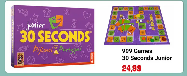 Aanbieding: 999 Games 30 Seconds Junior
