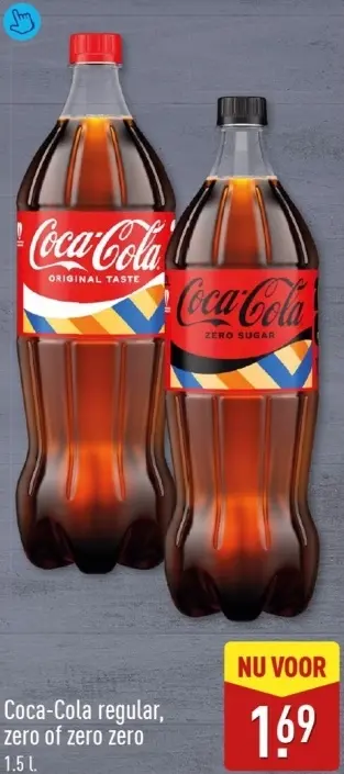 Aanbieding: Cola regular, zero of zero zero