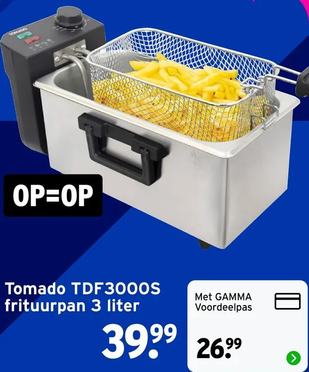 Aanbieding: TDF3000S frituurpan 3 liter