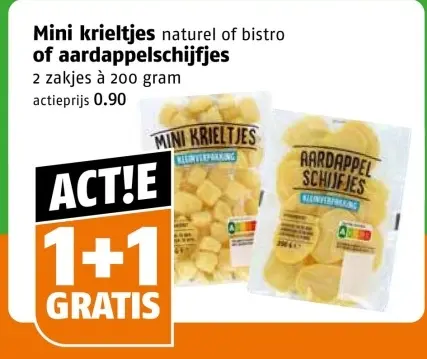 Aanbieding: Mini krieltjes of aardappelschijfjes