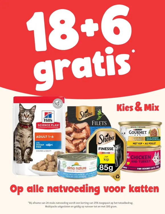 Aanbieding: Alle natvoeding voor katten