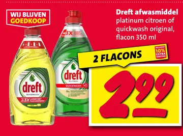 Aanbieding: Dreft afwasmiddel platinum citroen of quickwash